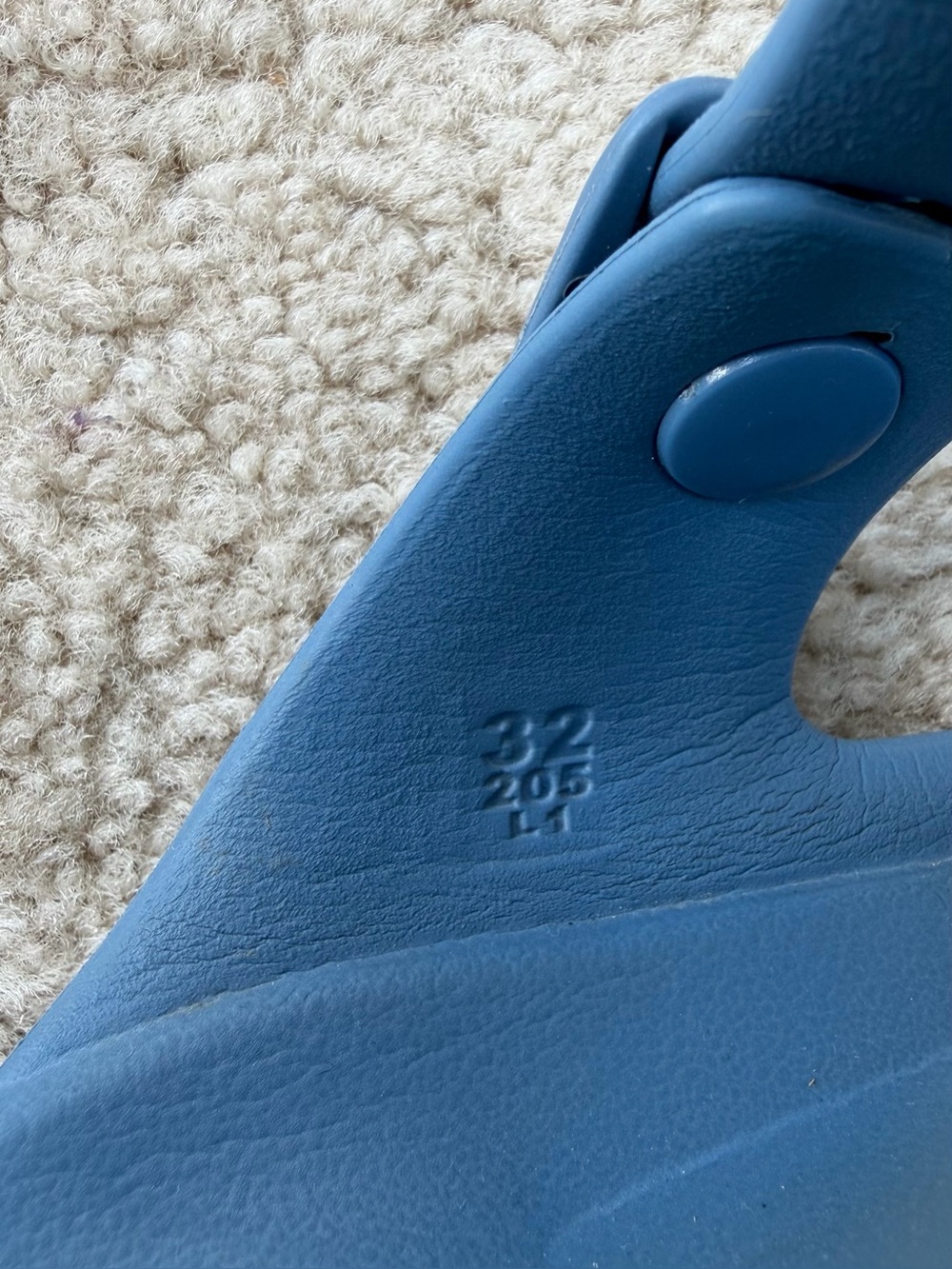 Birkenstock Big Kid Size 1, EU 32 Light Blue Arizona Slide Sandals - Picture 4 of 5
